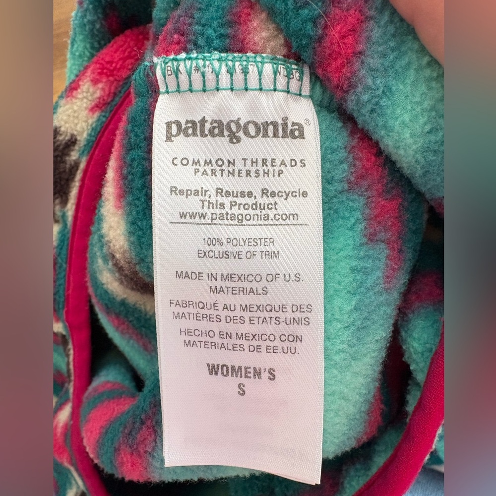 Patagonia Aztec Synchilla Fleece Women’s Size Small - Picture 5 of 6